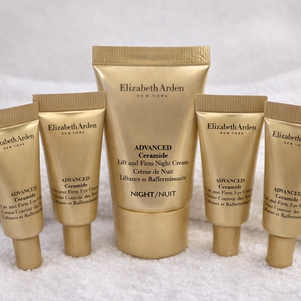 Elizabeth Arden Ceramide Skincare Bundle Night Cream 4 Eye Creams New Travel Set